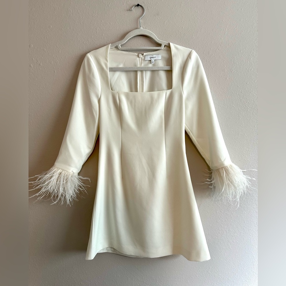 Women’s White Feather Likely Cher Dress